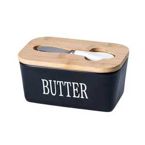 Boîte de rangement élégante pour cuisine avec couvercle en bois pour l'organisation moderne de la maison et la présentation sur comptoir - Product Image 2