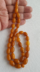 Chapelet islamique ovale en résine ambre Tasbih Misbaha Subha Tespih Sibha pour la méditation musulmane Dhikr et les perles de prière spirituelle - Product Image 4