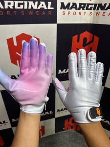 ถุงมือฟุตบอลอเมริกันแบบเต็มนิ้ว พิมพ์ลายสีรุ้ง กันลื่น สำหรับกิจกรรมกลางแจ้ง ใช้ได้ทุกฤดู ผลิตจากโพลีเอสเตอร์ สำหรับทุกเพศ - Product Image 4