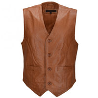 Gilet en cuir pour homme, style rétro décontracté, vintage, western, sans manches, coupe ajustée, pour motard, streetwear, automne