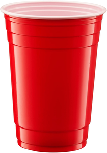 Disposable Recyclable Durable Biodegradable PET/PLA Red Blue Drinking <b>Cups</b> for Parties Events & Everyday BPA FREE Eco-Friendly - Product Image 3