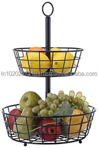 Designer iron fruits <b>basket</b> suitable <b>for</b> <b>gifting</b> purpose with traditional handcrafted design stylish sturdy decorative look - Product Image 4