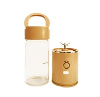Mini-mixeur portable USB avec récipient en verre, sans fil, rechargeable, 50W, écologique, contrôle tactile, batterie 2400mAh, pour voiture