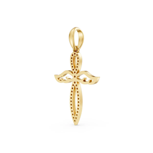 <b>Angel</b> Wings Cross Diamond Pendant 0.20CT Lab Grown 14K Gold IGI Certified Women's Jewelry Gift Party Occasions Wholesale OEM ODM - Product Image 6