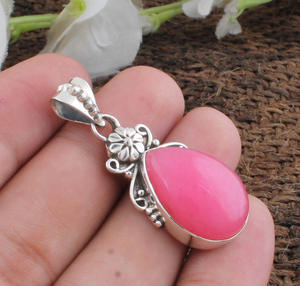 จี้หยกสีชมพูธรรมชาติ เงินแท้ 925 สร้อยคอหยกทำมือ เครื่องประดับหยกสำหรับผู้หญิง ของขวัญวันครบรอบ ขายส่ง - Product Image 3