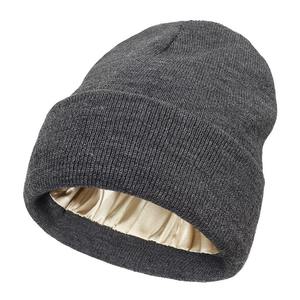 Bonnet en acrylique rose unisexe, couleur unie, décontracté, chaud pour l'hiver, bonnet tricoté, taille adulte 56-58 cm - Product Image 4