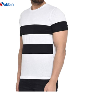 Camiseta Personalizable de Alta Calidad, Estilo Urbano, Casual, con Rayas, Manga Corta, para Hombre, Nuevo Estilo, a la Moda - Product Image 2