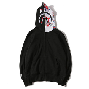 Sweat à capuche noir gothique pour homme avec imprimé abstrait blanc et cordon de serrage, à prix abordables, fabriqué au Pakistan - Product Image 5