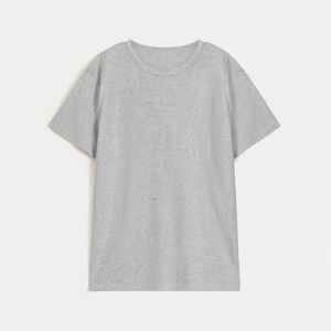 T-shirt col rond pour homme 100% coton 200g Coupe classique Manches courtes Décontracté Streetwear Respirant Tissu tricoté - Product Image 4