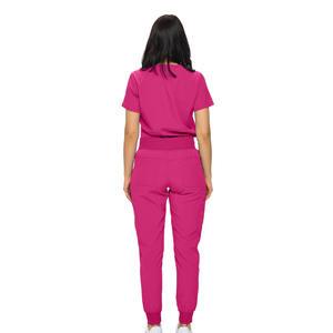 Ensemble de blouses d'hôpital unisexes en coton tricoté de haute qualité, uniformes médicaux respirants et confortables, couleurs personnalisables - Product Image 6