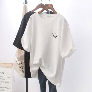 Camiseta de Algodón de Alta Calidad para Mujer, Camiseta Oversize para Dama, Personalizable, Informal, Transpirable - Product Image 3