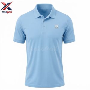 Sport Plus Size Anti-Wrinkle Solid Embroidered Custom Men's Casual for <b>Shirts</b> Polyester/Cotton Golf Wholesale - Product Image 1