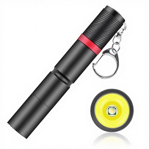 Mini lampe torche LED avec clip et porte-clés, portable, pour usage extérieur, alimentée par piles AAA, lumière blanche - Product Image 5