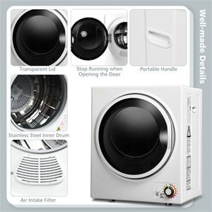 Asciugatrice portatile compatta e silenziosa da 850W 10 libbre di capacità di carico a secco e 5.5 libbre per appartamenti/dormitori (<44db) - Product Image 3