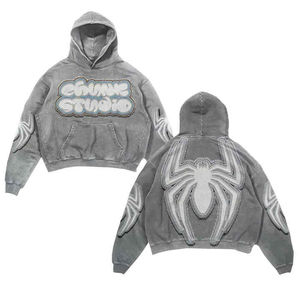 Sweat à capuche pour femme personnalisé, patchwork vintage, confortable, coupe-vent, respirant, streetwear élégant, sweats à capuche d'hiver 100% coton - Product Image 6