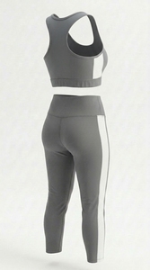 Ensemble de yoga 2 pièces pour femme, vêtements de sport sans couture, leggings de yoga très extensibles et haut court, tenue de fitness - Product Image 6