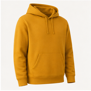 Sudadera con Capucha Clásica para Hombre, Color Mostaza Dorado, Personalizable, con Cordón Tonal y Bolsillo Canguro, MHOOD-0021 - Product Image 4