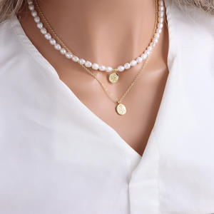 Korean Retro High-End Women's Sweater Chain Freshwater Pearl Necklace Rose Shell <b>Pendant</b> Niche Design <b>Fashion</b> <b>Pendants</b> <b>Charms</b> - Product Image 4