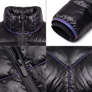 Chaqueta de Invierno Acolchada Ligera para Hombre con Cuello Alto y Capucha, Logotipo Personalizado, Alta Calidad, Logotipo Frontal, Venta al Por Mayor OEM - Product Image 4