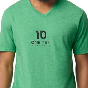 Camiseta de Cuello en V para Hombre, Color Verde Irlandés, Ligera, Suave, Transpirable, de Manga Corta, Informal, Básica, Mezcla de Algodón, para Uso Diario - Product Image 5