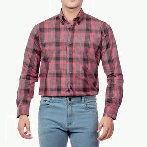 Camisa Casual de Hombre de Primera Calidad, 100% Algodón Franela, Manga Larga, Corte Regular, Antiarrugas - Product Image 1