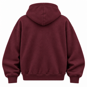 เสื้อฮู้ดซิปโอเวอร์ไซส์ผู้ชาย สีพื้น ผ้าฟลีซ สไตล์ลำลอง ใส่ได้ในฤดูใบไม้ร่วง มีกระเป๋า ดีไซน์เรียบง่าย ทรงปกติ ผ้าถัก - Product Image 2