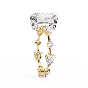 Anillo de compromiso de oro amarillo de 14 quilates con diamante de corte radiante de 3 quilates, certificado por IGI, diamante cultivado en laboratorio, regalos de aniversario y boda, diseñado por un diseñador de moda. - Product Image 4