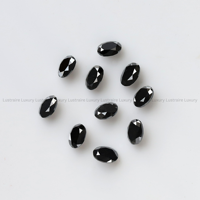Diamant naturel fantaisie noir opaque ovale de 5x3 mm, taillé et calibré, pour la fabrication de bijoux personnalisés, bague, pendentif, boucles d'oreilles