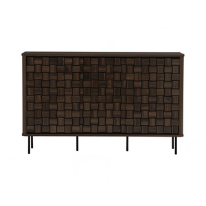 Classic Modern 1.2m <b>Sideboard</b> Table <b>Storage</b> with 3 Doors Premium Wood Veneer Credenza for Hospitality and Residential Project - Product Image 2