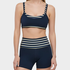 Sujetador Deportivo Personalizado sin Costuras para Niñas, Transpirable, Ecológico, de Secado Rápido, con Cuello en V Recortado, Almohadillas Extraíbles, Soporte Medio, Spandex/Algodón - Product Image 2