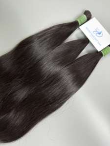 Extensions de cheveux humains vierges vietnamiens 100% bruts SDD, couleur noire et brune tendance, lisses naturelles, vente en gros - Product Image 4