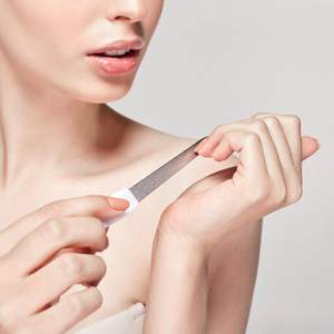 Mini lima de uñas de acero inoxidable, 1 unidad, herramientas de belleza profesionales de doble cara para manicura y pedicura, arte de uñas DIY - Product Image 4