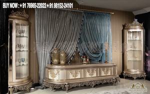 Meuble TV en teck massif de style classique, sculpté à la main, avec rangement, dernier modèle, blanc nacré doré, luxe haut de gamme, ensemble de meuble TV - Product Image 5