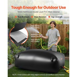 Bolsa de Almacenamiento de Agua Plegable de PVC 1000D, 264.2 Galones, a Prueba de Fugas, con Bolsa de Hidratación Resistente al Desgaste Color Bronceado para Camping - Product Image 3