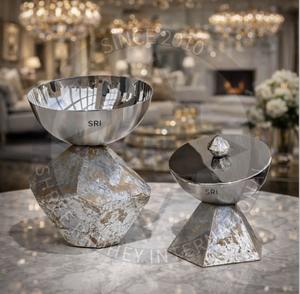 Juego de Quemadores de Incienso Geométricos de Acero Inoxidable con Tapa, Ecológicos, para Aromaterapia, Decoración de Hogar Primavera/Verano, Duraderos, Modernos, para Mesa - Product Image 2