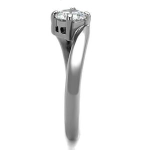 TK1543-High Polished Stainless Steel <b>Ring</b> with AAA Grade CZ Clear-Dishes & <b>Plates</b> - Product Image 4