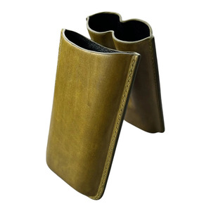 Estuche de viaje de cuero de alta calidad para cigarros con cortador integrado, funda protectora con acabado de cuero genuino y cortador integrado. - Product Image 6