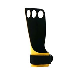 Poignées de gymnastique en cuir à 2 trous pour tractions et musculation, protection de la paume, équipement de fitness personnalisable avec logo - Product Image 3