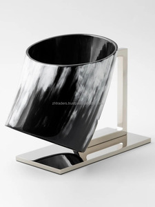 Porte-bouteilles de vin rouge en corne de buffle, agate et corne de bœuf, poli, écologique, multi-usages, pour les fêtes, les restaurants - Product Image 3