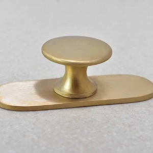 Trending Brass <b>Cabinet</b> <b>Knob</b> Round Traditional Furniture Handle Durable Kitchen Wardrobe Door Pull <b>Gold</b> Finished Hardware - Product Image 2