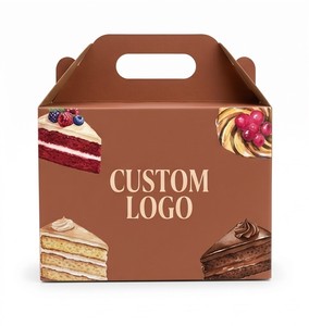 Boîte auto-élevante en papier kraft avec logo personnalisé, forme rectangulaire, impression quadricolore, emballage alimentaire - Product Image 5