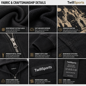 Sudadera Deportiva de Hombre con Capucha y Cierre, Talla Grande, de Felpa, Ecológica, Transpirable, Estilo Urbano, para Otoño - Product Image 6