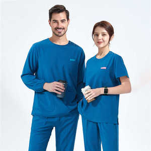 Conjunto de Uniformes Médicos de Punto Elástico Unisex con Detección de Agujas para Enfermeras, Doctores, Clínicos, Sanitarios y Cirujanos - Product Image 4