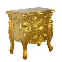 Ensembles de lit en bois Reproduction antique Meubles de chambre à coucher Rococo avec sculpture complète conçus pour la maison européenne classique meublée