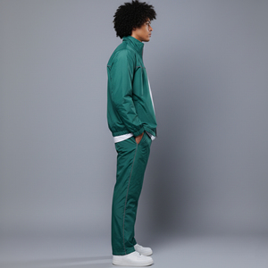 Stylish Men Windbreaker <b>Tracksuit</b> Athletic Jacket And Breathable Pants Comfortable Activewear Set Perfect For Running Set - Product Image 3