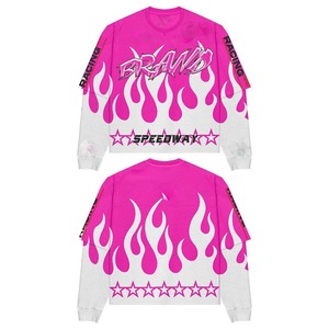 Chemises à double couche pour femmes en mélange coton-polyester vert avec panneau de manches et logo personnalisé thermocollé en strass - Product Image 3