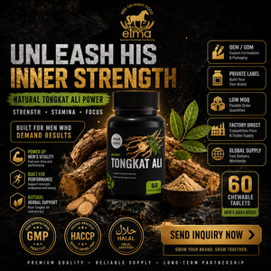 Suplemento Herbal Elma Tongkat Ali, 60 Tabletas Masticables, Apoyo Natural para la Energía, la Circulación y el Metabolismo para Hombres - Product Image 1