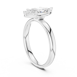 แหวนเพชร แหวนหมั้น ทองคำแท้ 14K เพชรเพาะเลี้ยง 1.5 กะรัต ทรงมาร์คีส์ และทรงกลมเจียระไนแบบบริลเลียนท์ คอลเลคชั่นเครื่องประดับเพชร - Product Image 5