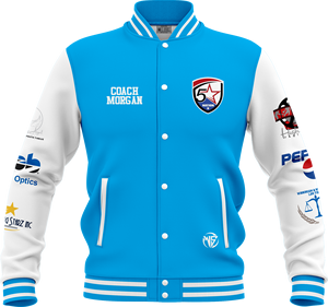 Blouson universitaire homme color block, corps en laine, manches en polyester/coton, boutonnage, avec écusson, hiver, sportif, respirant, col montant, style preppy - Product Image 4