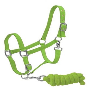 Nylon Horse <b>Halter</b> with Matching Lead Rope Customized Color Option Lightweight Nylon Horse racing <b>Halter</b> - Product Image 2